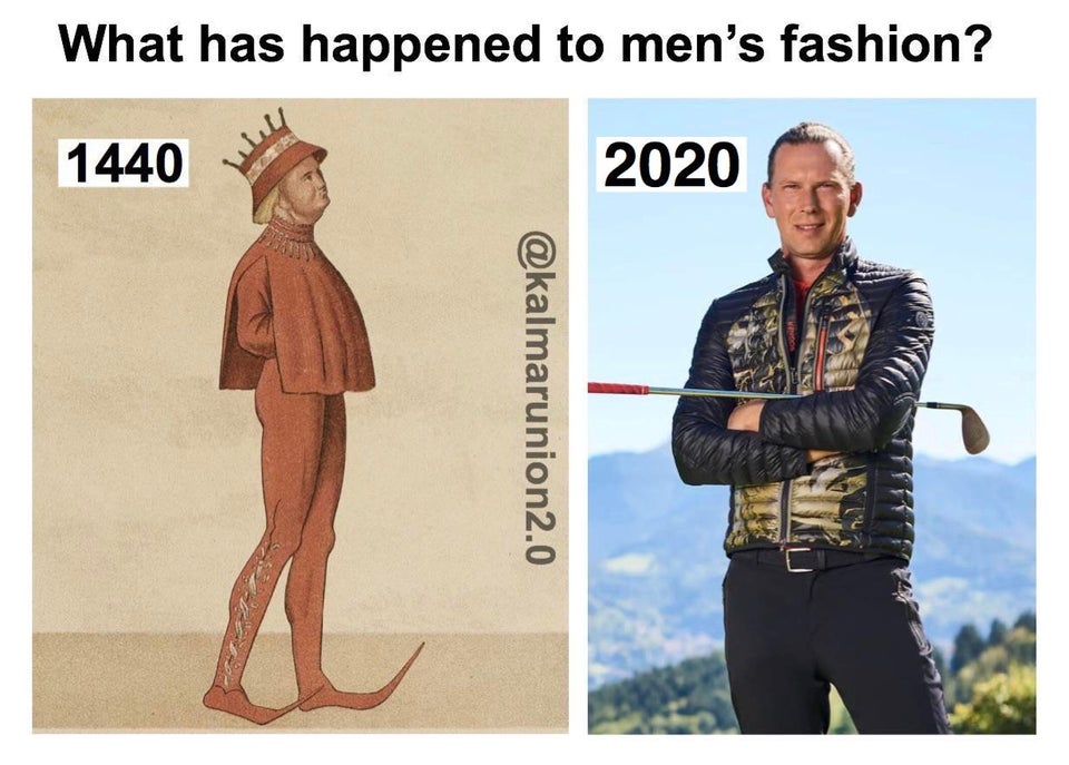 Mens fashion then vs now